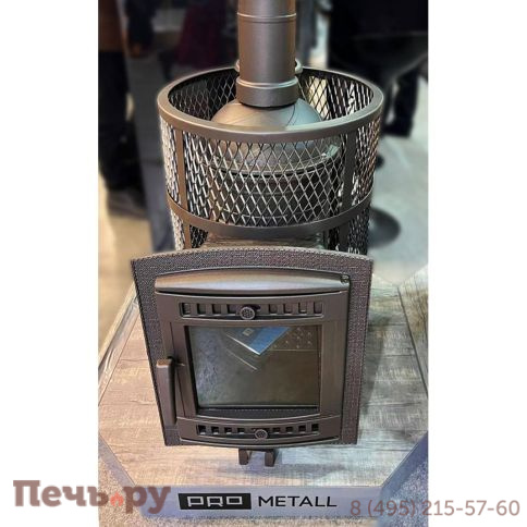 Банная печь Прометалл Атмосфера М (Мини) с сеткой нержавейкой фото 25
