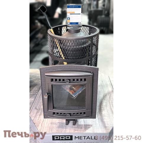 Банная печь Прометалл Атмосфера М (Мини) с сеткой нержавейкой фото 26