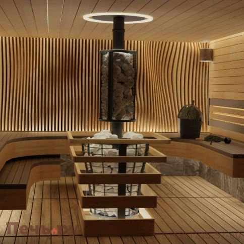 Банная печь Прометалл Атмосфера V КТТ Сетка нержавейка фото 5