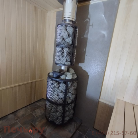 Банная печь Прометалл Атмосфера XL (Про) с сеткой нержавейкой фото 34