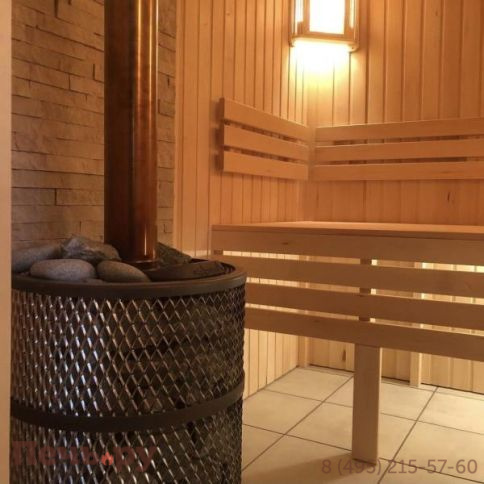 Банная печь Прометалл Атмосфера XXL с сеткой из нержавеющей стали фото 21