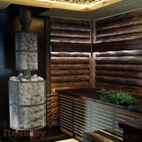 Банная печь Прометалл Атмосфера XXL с сеткой из нержавеющей стали фото 24