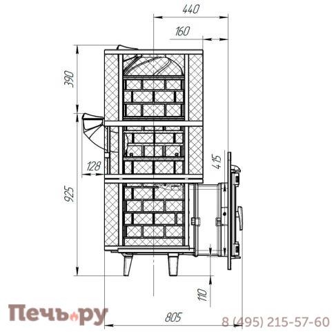 Банная печь Прометалл Атмосфера XXL с сеткой из нержавеющей стали фото 7