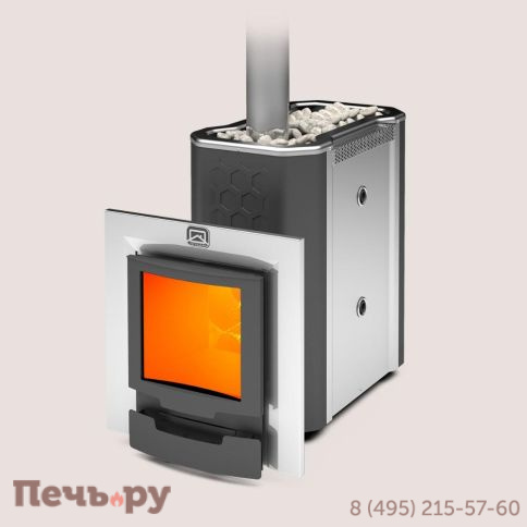 Банная печь Теплодар Сибирь 30 ЛКП Профи Панорама 2.0 фото