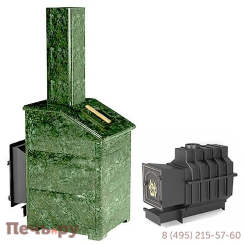 Банная печь Везувий Легенда Ретро 24 (ДТ-4) в облицовке Президент фото
