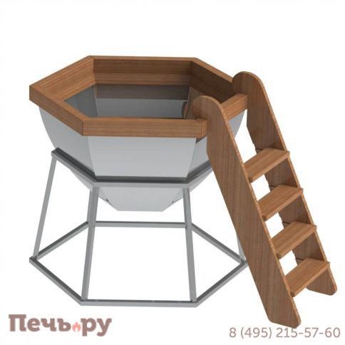 Банный чан Сибирский завод 6 граней на подставке фото 2