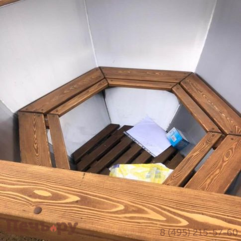 Банный чан Сибирский завод 6 граней на подставке с печью фото 3