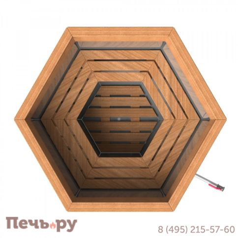 Банный чан Сибирский завод 6 граней с обшивкой и лестницей фото 2