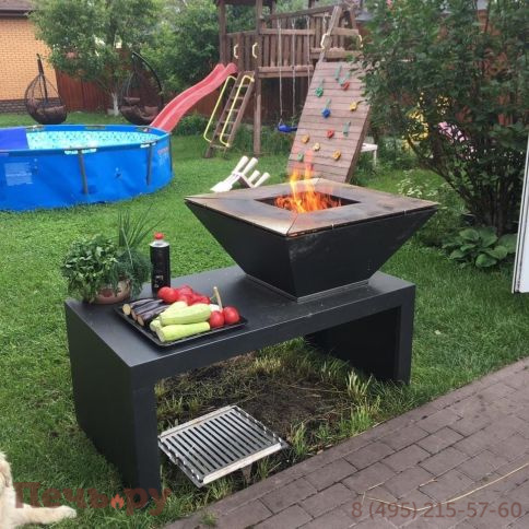 Барбекю Clementi Colorado con piano lavoro corten фото 5