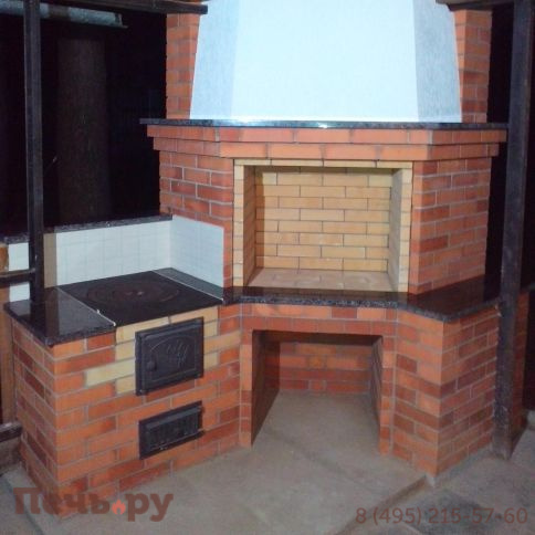 Барбекю угловой комплекс из кирпича, арт. 246574 фото