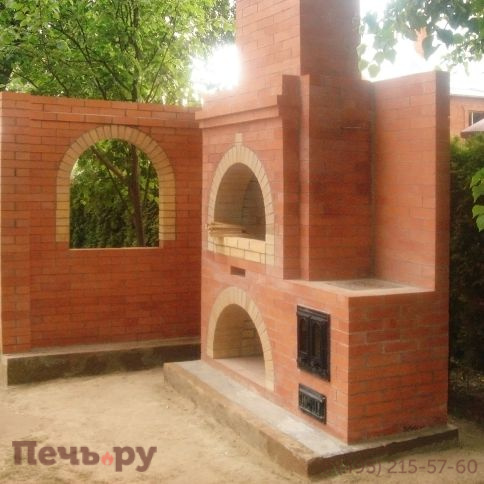 Барбекю угловой комплекс из кирпича, арт. 254226 фото 2