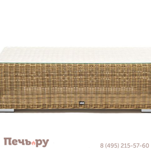 Боно 4SiS журнальный столик из искусственного ротанга, цвет соломенный фото 2