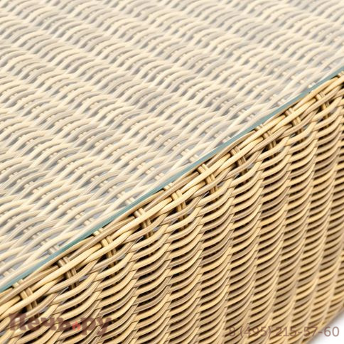 Боно 4SiS журнальный столик из искусственного ротанга, цвет соломенный фото 7