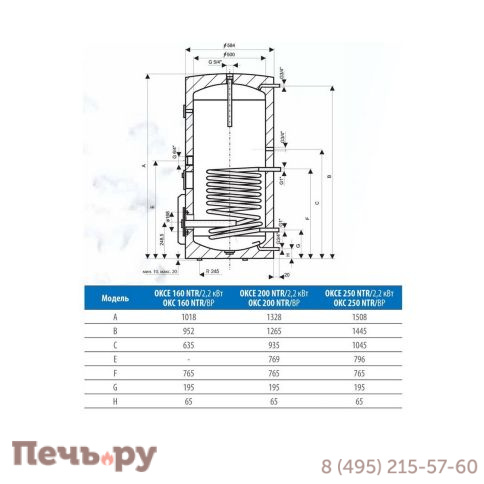 Бойлер Drazice OKC 250 NTRR/ВР фото 2
