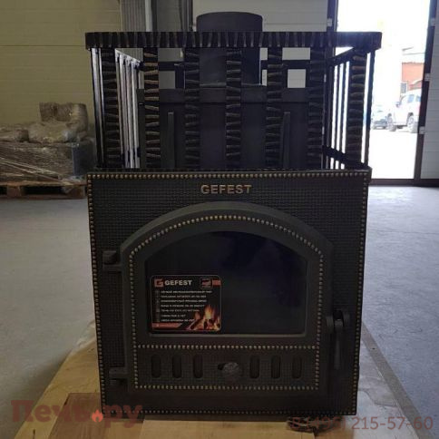 Чугунная банная печь GFS  в сетке 35М (ПБ-02 МС) фото 4