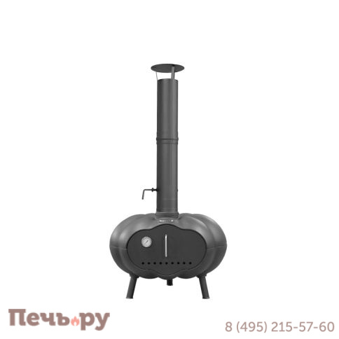 Чугунная печь для пиццы Везувий с чугунной вставкой фото 4