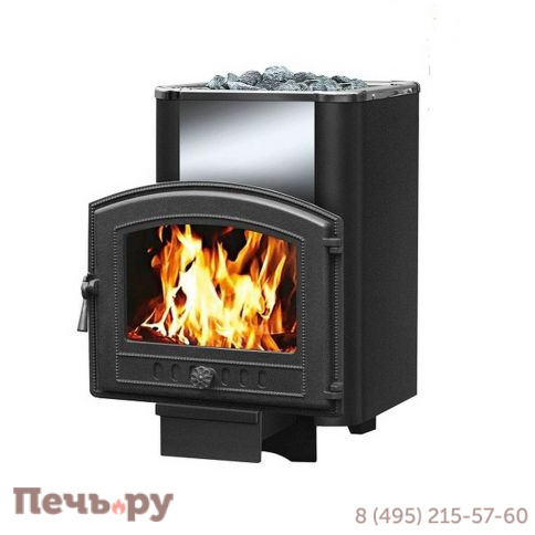 Чугунная печь Везувий Сенсация 22 антрацит (224) фото