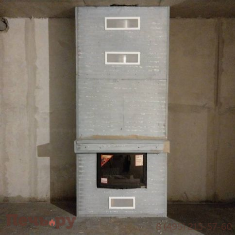 Каминная чугунная топка Мета Панорама 700 П фото 4