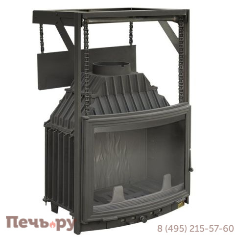 Каминная чугунная топка Мета Панорама 700 П фото
