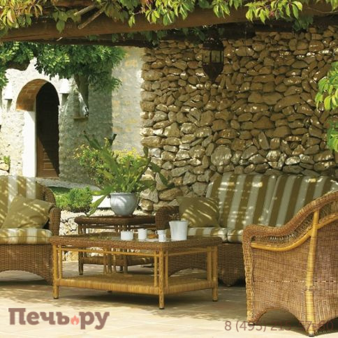 Диван двухместный плетеный с подушками Point Arena фото 2