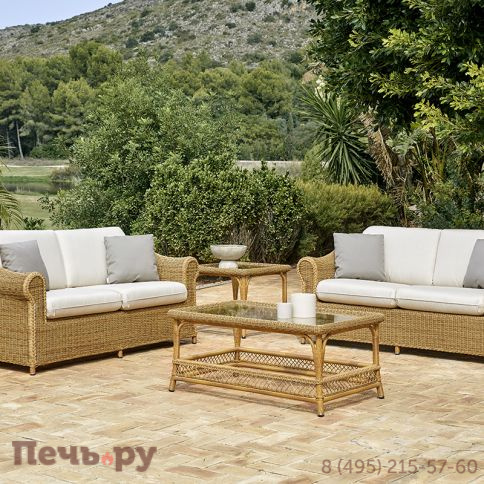 Диван двухместный плетеный с подушками Point Brumas фото 2