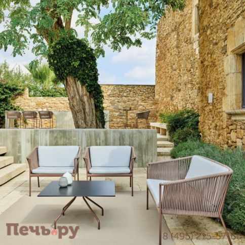 Диван двухместный плетеный с подушками Point Weave ширина 132 см фото 5