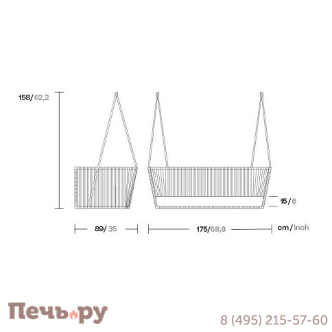 Диван-качели плетеный Kettal Bitta фото 2
