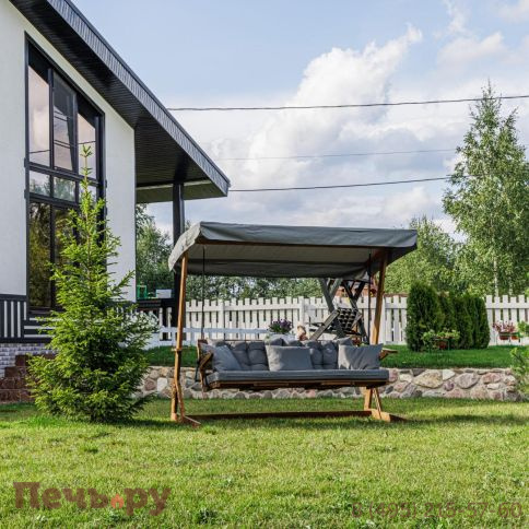 Диван-качели Royal Family Grace трехместные из массива акации фото 2