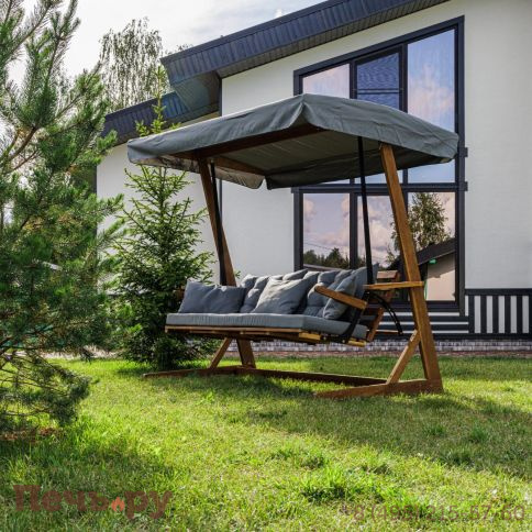 Диван-качели Royal Family Grace трехместные из массива акации фото 5