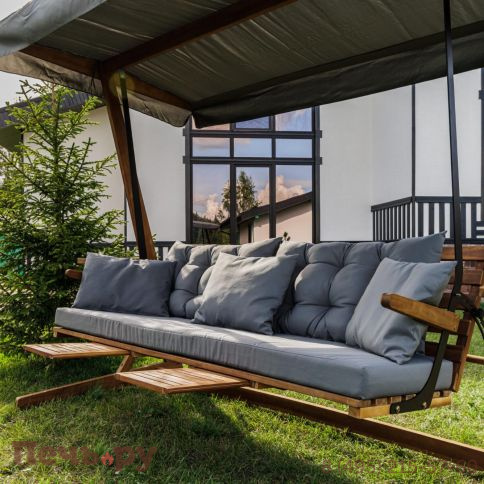 Диван-качели Royal Family Grace трехместные из массива акации фото 6