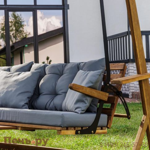 Диван-качели Royal Family Grace трехместные из массива акации фото 8