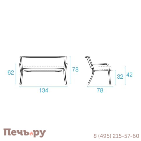 Диван металлический EMU Athena фото 6