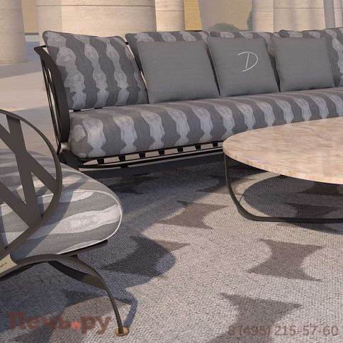 Диван металлический трехместный DFN Sunrise фото 3