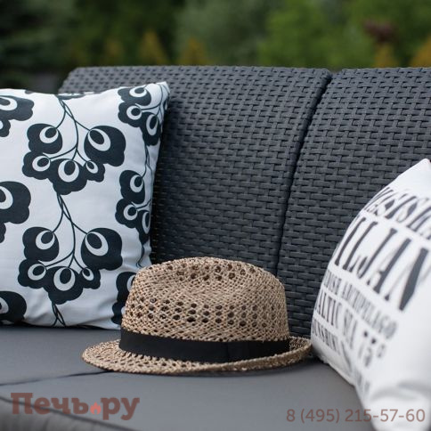 Диван пластиковый Gardeck Корфу (Corfu love seat) графит фото 8