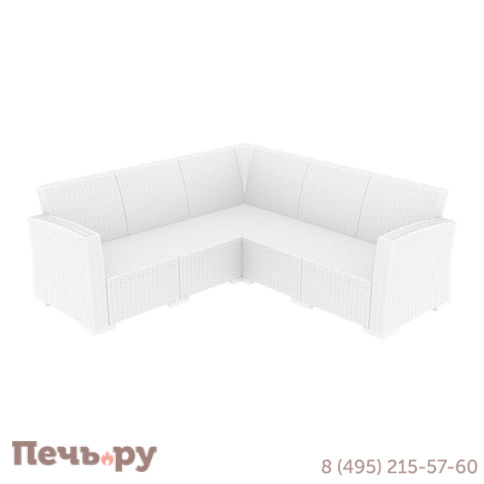 Диван пластиковый плетеный угловой с подушками Siesta Contract Monaco Lounge Corner фото 4