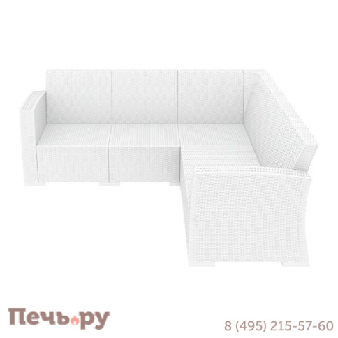 Диван пластиковый плетеный угловой с подушками Siesta Contract Monaco Lounge Corner фото 5
