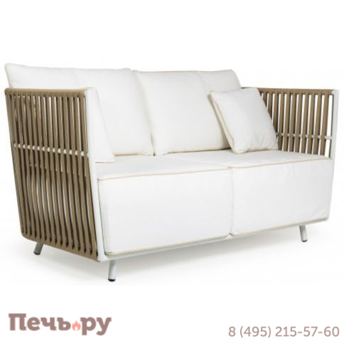 Диван плетеный двухместный с подушками RosaDesign Gilda фото