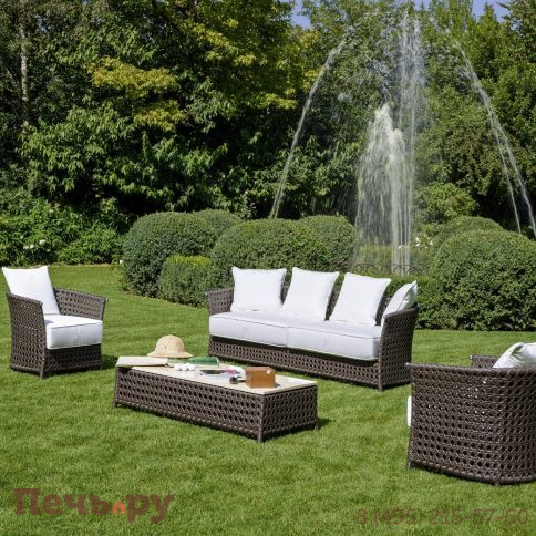 Диван плетеный трехместный DFN Wezen фото 3