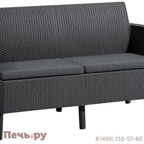 Диван Салемо 2-х местный (Salemo 2 Sofa), графит фото