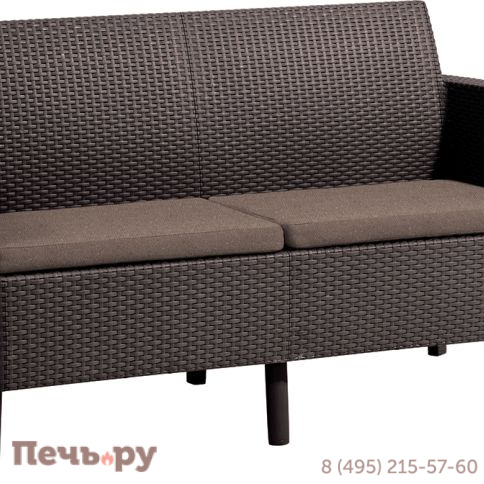 Диван Салемо 2-х местный (Salemo 2 Sofa), коричневый фото