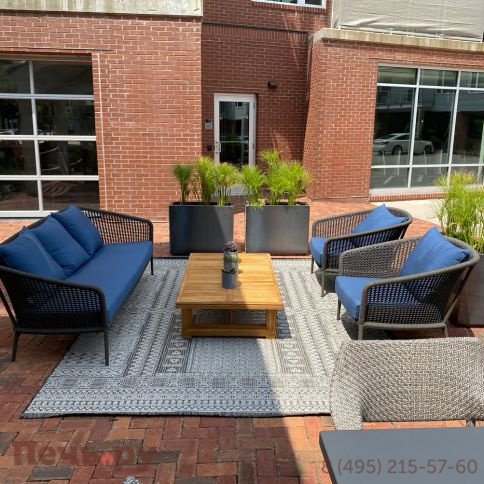 Диван трехместный плетеный с подушками JANUS et Cie Knot фото 4