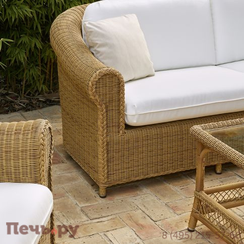 Диван трехместный плетеный с подушками Point Brumas фото 2
