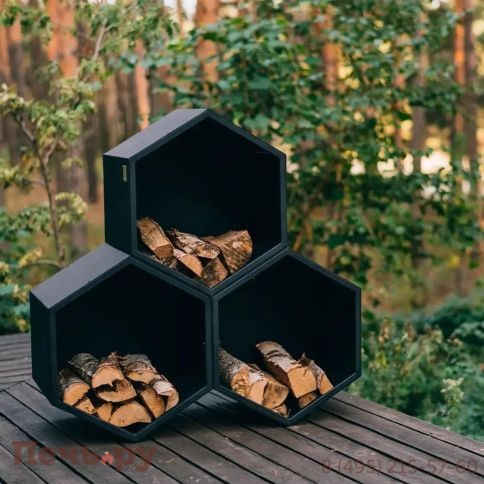 Дровница Искры костра Соты фото