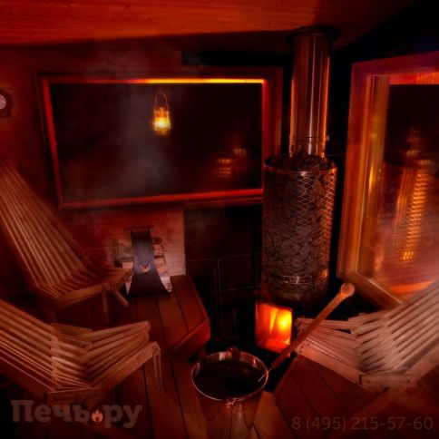 Дровяная печь для сауны IKI Kivi jr 2025 (дверца открывается налево) фото 2