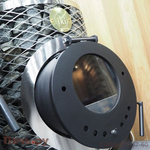 Дровяная печь для сауны IKI Original со стеклянной дверцей фото 6