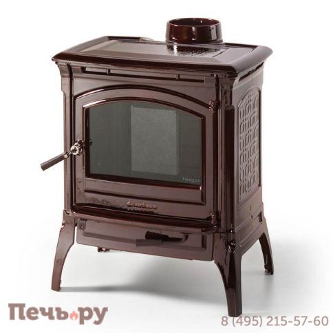 Дровяная печь Hergom Craftsbury коричневая эмаль фото 3