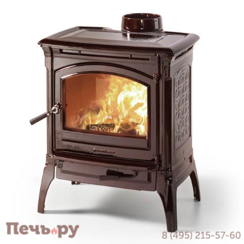 Дровяная печь Hergom Craftsbury коричневая эмаль фото