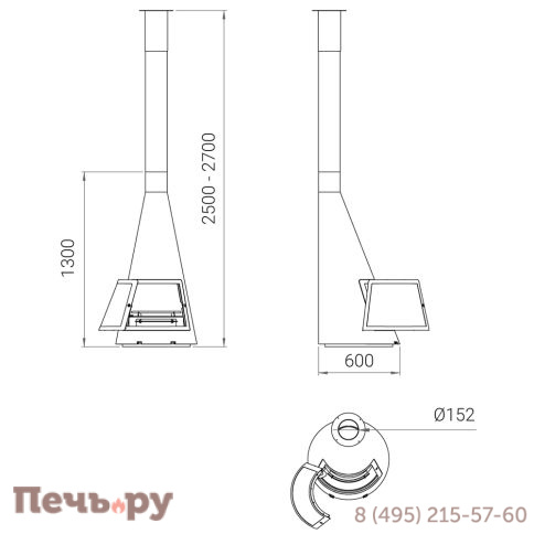 Дровяной камин Traforart Piccola Frontal фото 2