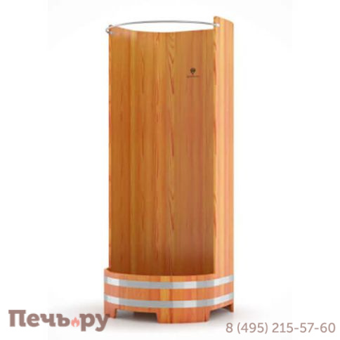 Душевая кабина BentWood с держателем для шторки, лиственница, толщина - 28 мм. фото