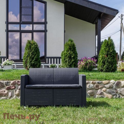 Двухместный диван Royal Family Lana графит фото 3